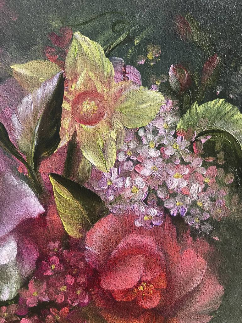 Original Fine Art Floral Painting by Sana De