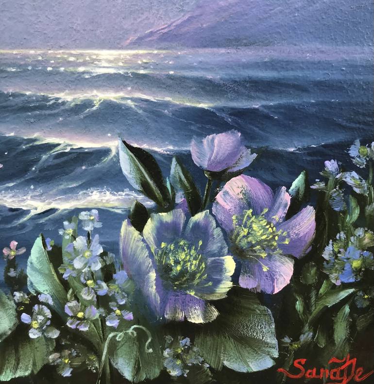 Original Fine Art Seascape Painting by Sana De