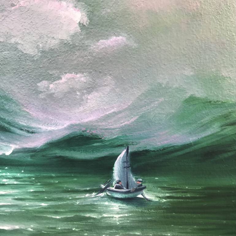 Original Fine Art Seascape Painting by Sana De