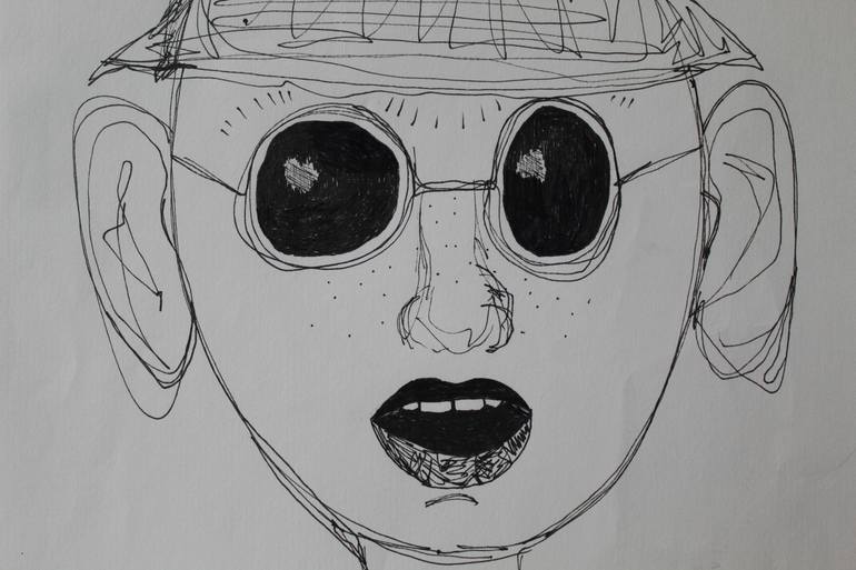 Original Abstract Men Drawing by Nemanja Vracar