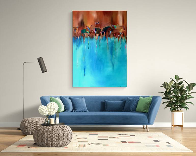 Original Abstract Expressionism Abstract Painting by Phil Juan  masure