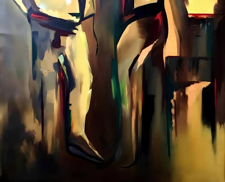 Original Abstract Expressionism Abstract Painting by Phil Juan  Masure