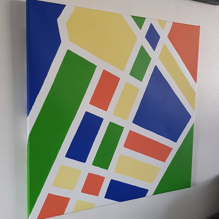 Original Modernism Abstract Painting by Paul Mann