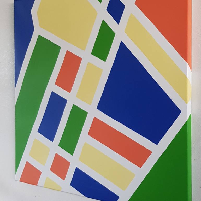 Original Modernism Abstract Painting by Paul Mann