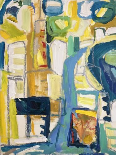 Original Abstract Cities Paintings by Tiffany Stronsky