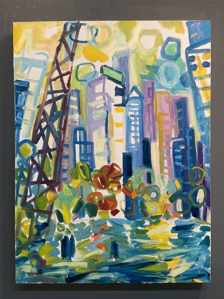 Original Impressionism Cities Painting by Tiffany Stronsky