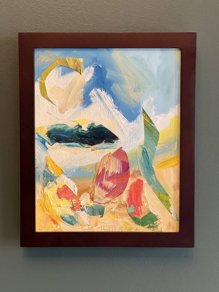 Original Abstract Beach Painting by Tiffany Stronsky