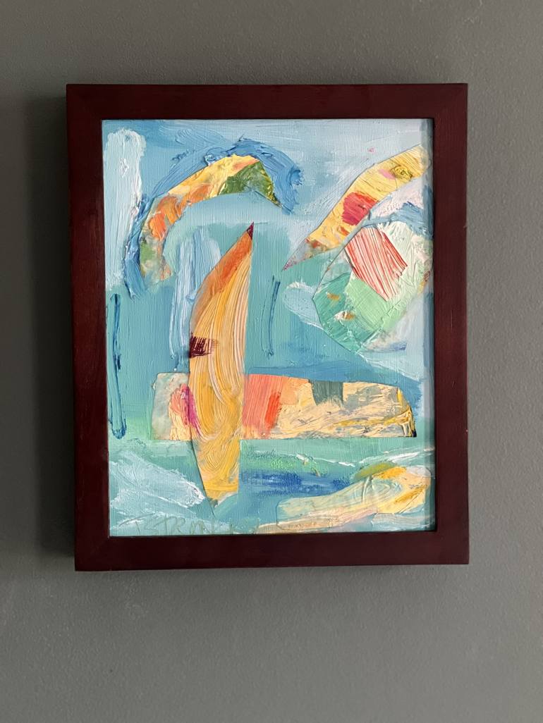 Original Abstract Beach Painting by Tiffany Stronsky