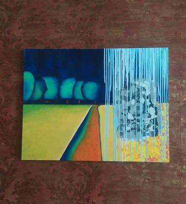 Original Conceptual Abstract Painting by Kateryna Volodymyrova-Lykholit