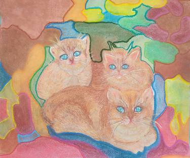 Print of Cats Drawings by Venera Khayrullina