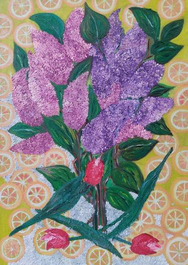 Original Fine Art Floral Paintings by Venera Khayrullina