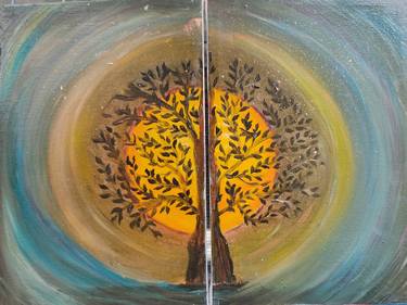 Original Abstract Expressionism Tree Paintings by Venera Khayrullina