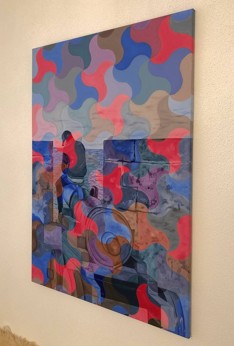 Original Geometric Places Painting by Moritz Jaeger