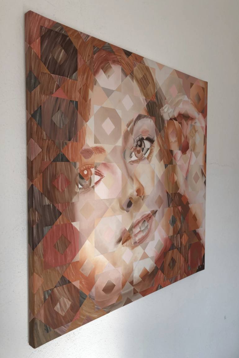 Original Opart Portrait Painting by Moritz Jaeger