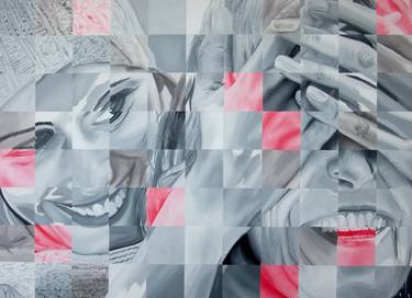 Original Cubism Family Paintings by Moritz Jaeger