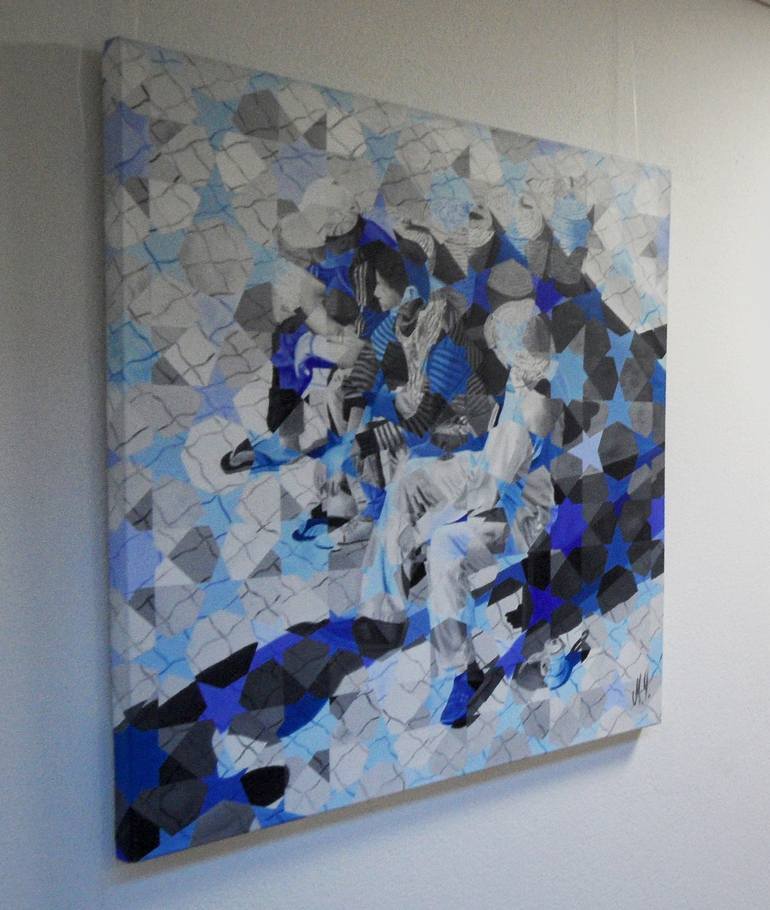 Original Art Deco People Painting by Moritz Jaeger