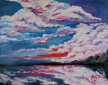 Original Abstract Expressionism Seascape Painting by Anastasiia Stepaniuk