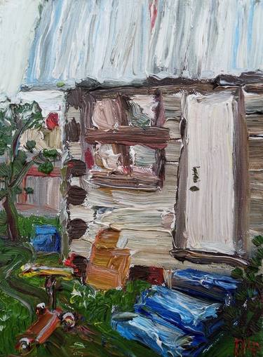 Original Impressionism Rural life Painting by Polina Fedoseeva