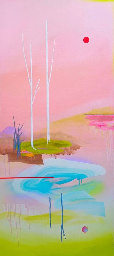 Original Abstract Landscape Paintings by Sara Hoque