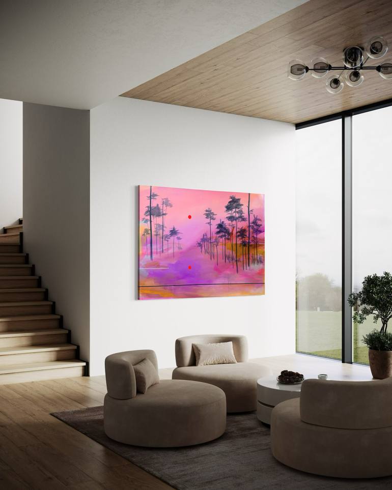 Original Abstract Landscape Painting by Sara Hoque