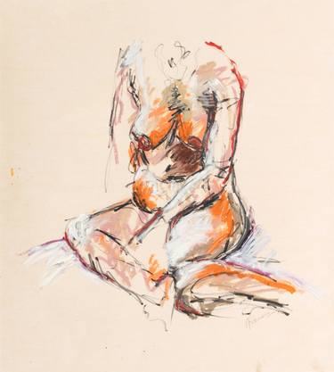 Original Expressionism Nude Drawings by Lucia McIlmunn