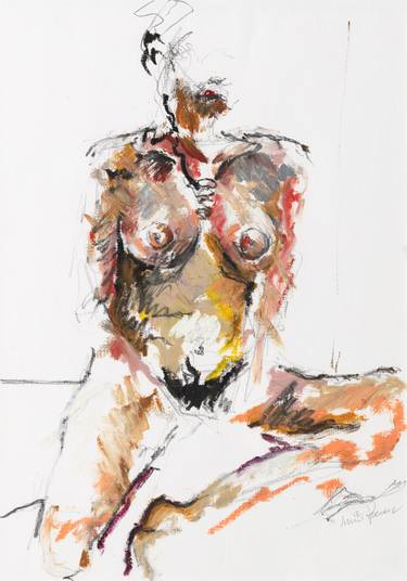 Original Abstract Expressionism Body Drawings by Lucia McIlmunn