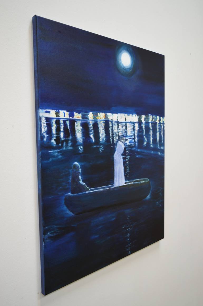 Original Contemporary Boat Painting by Karin Bos