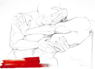 Original Expressionism Erotic Drawing by Maria Bar