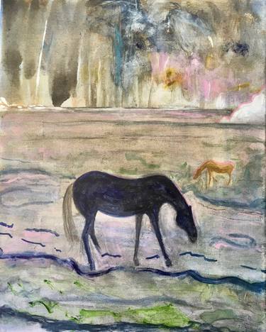 Print of Impressionism Horse Paintings by Niklas Nydahl