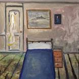 Interior with bed by Niklas Nydahl