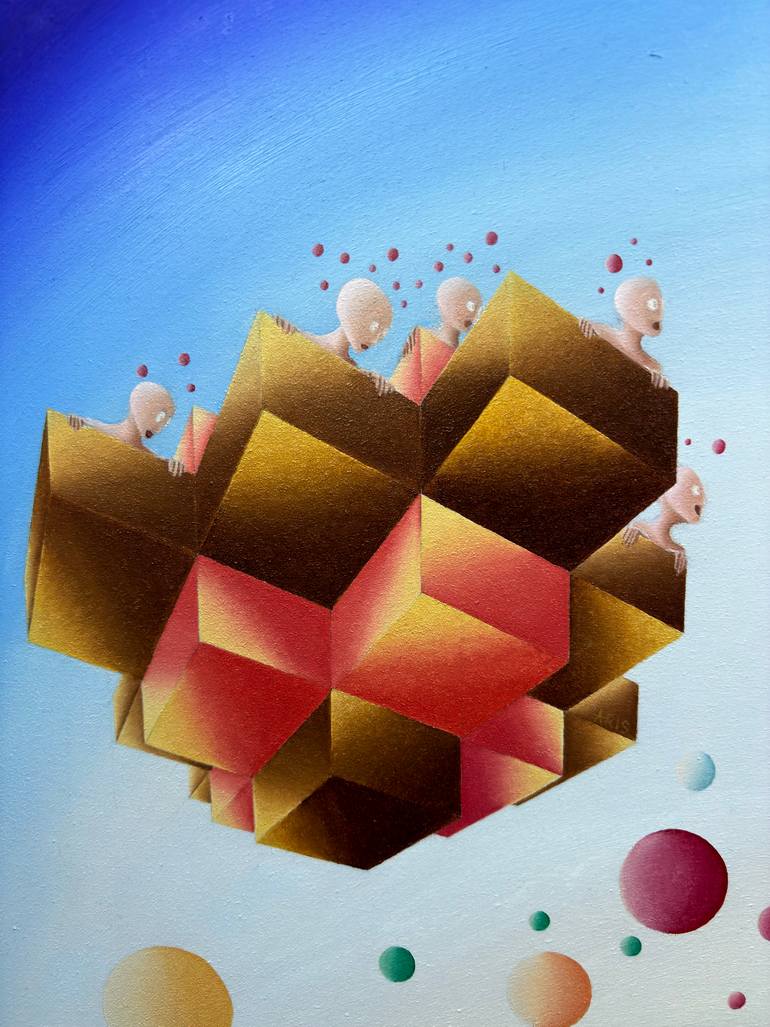 Original Surrealism Classical Mythology Painting by Aris Kontogiannis
