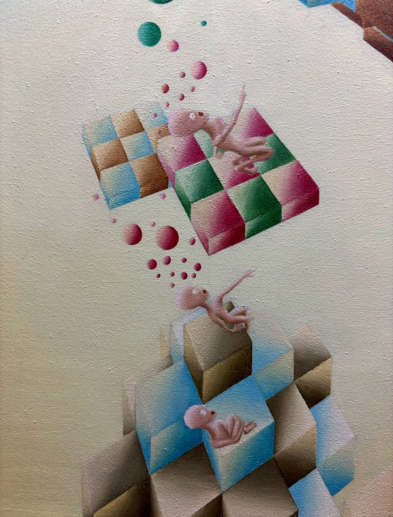 Original Surrealism Classical Mythology Painting by Aris Kontogiannis
