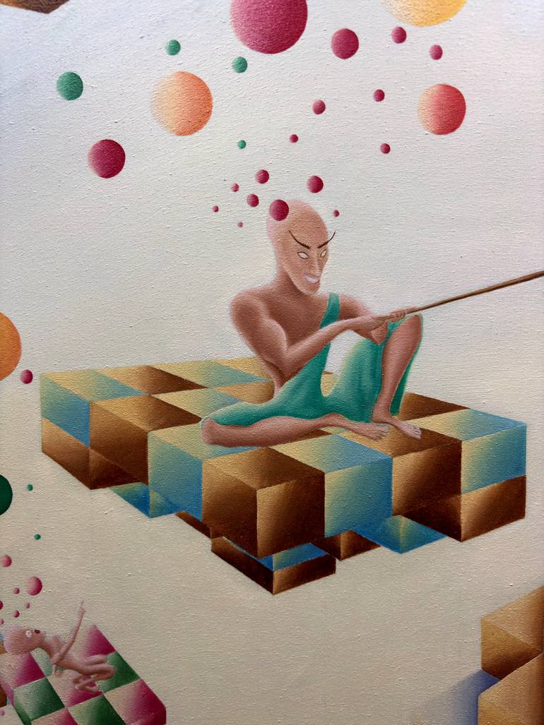 Original Surrealism Classical Mythology Painting by Aris Kontogiannis