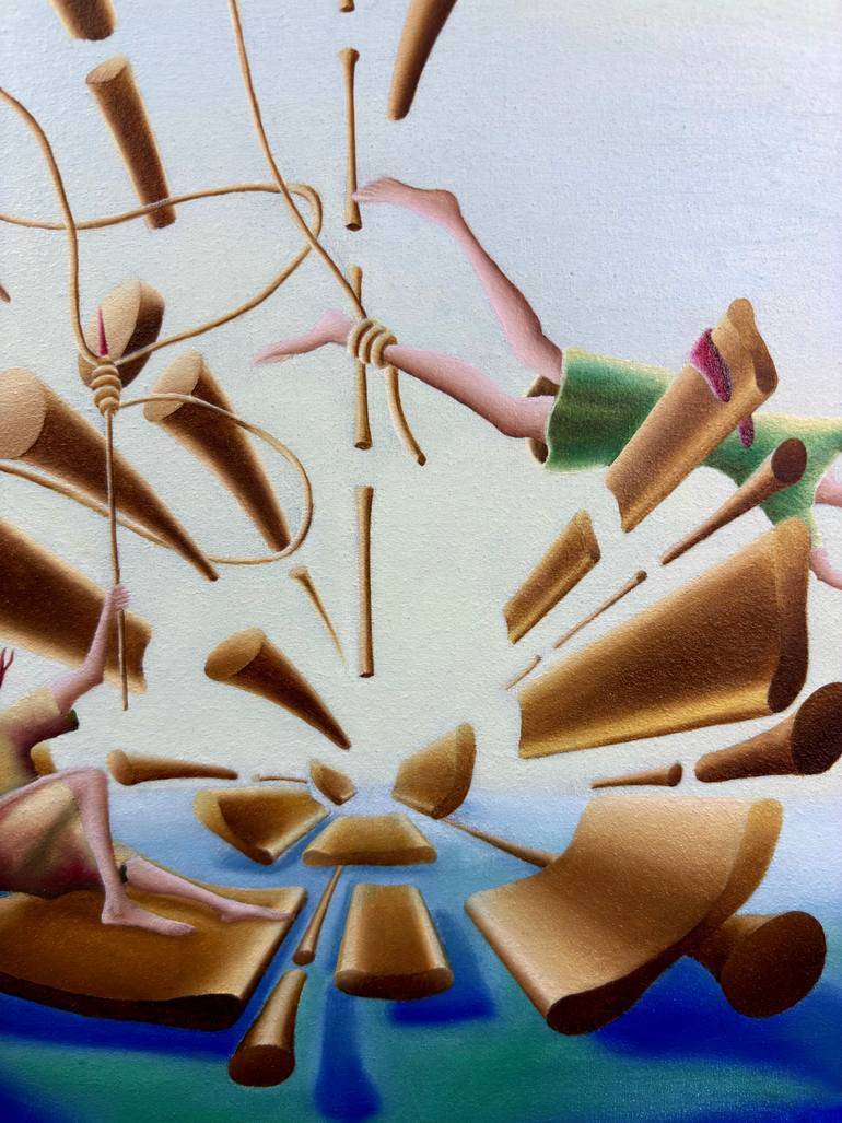 Original Surrealism Classical Mythology Painting by Aris Kontogiannis