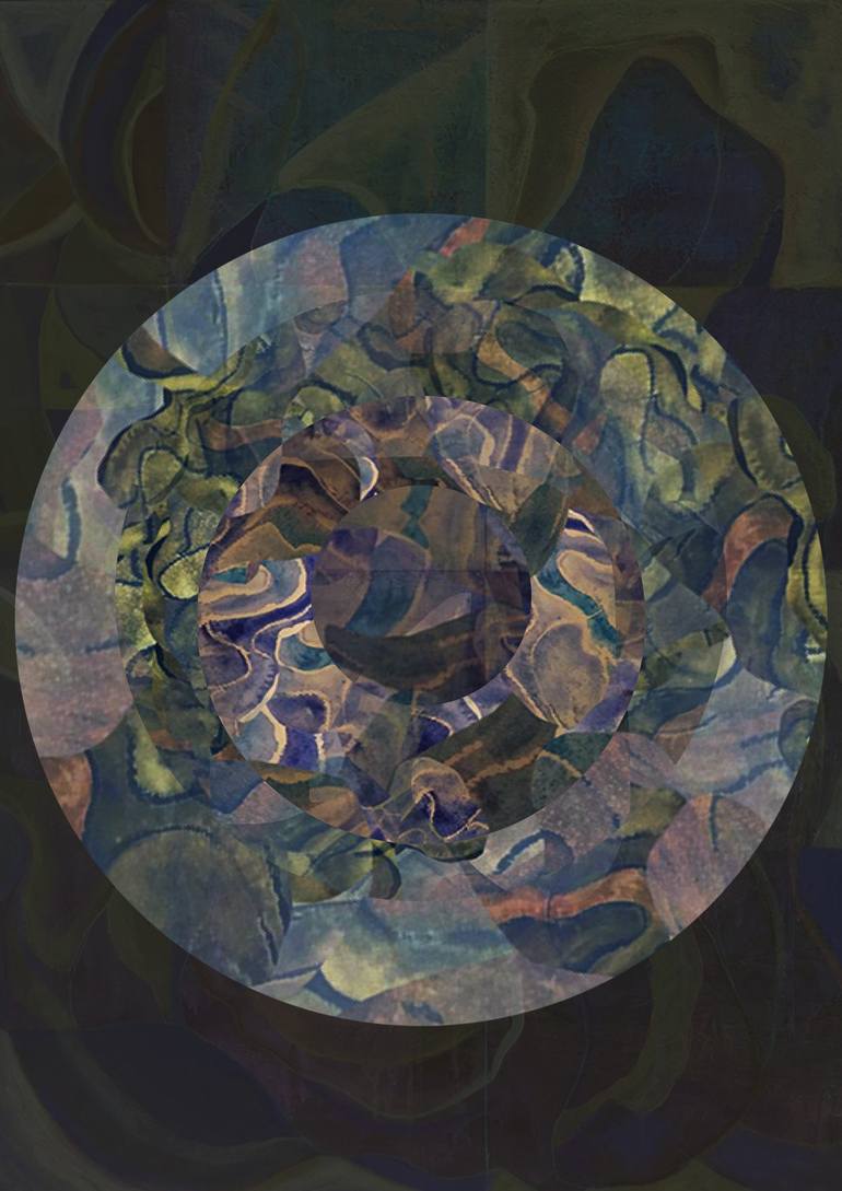 Original Cubism Abstract Mixed Media by Tamara Jokic