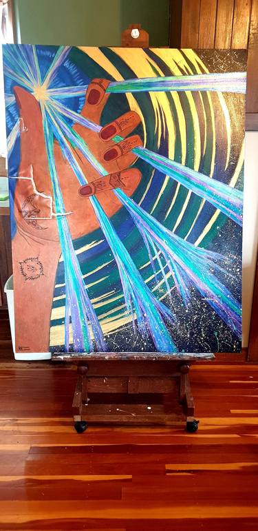 Original Classical mythology Painting by Tepora Watene