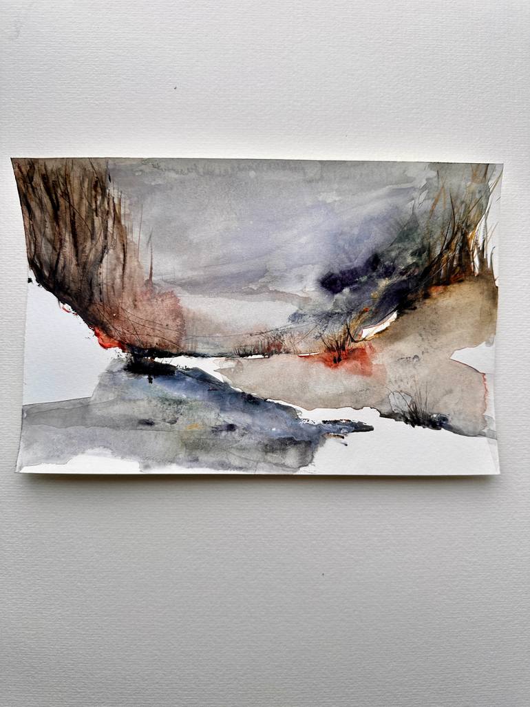 Original Abstract Expressionism Landscape Painting by Antonina Pereginchuk