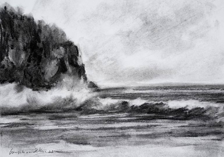 Elemental Strokes: Charcoal Renditions of Natural Atmospheres