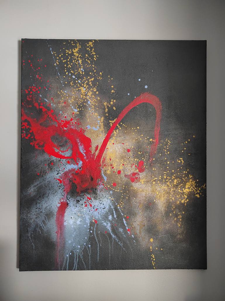 Original Abstract Expressionism Abstract Painting by Jenna Myllykoski