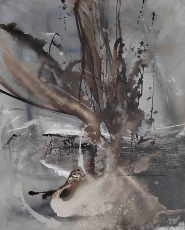 Original Abstract Expressionism Abstract Painting by Jenna Myllykoski