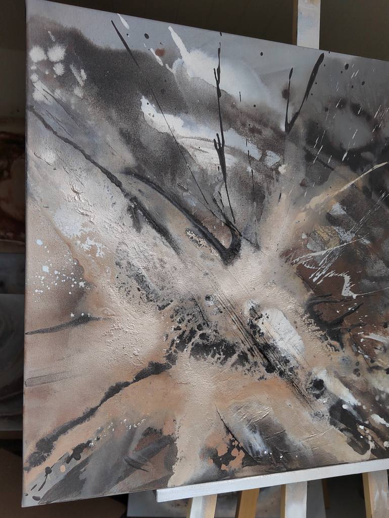 Original Abstract Expressionism Abstract Painting by Jenna Myllykoski