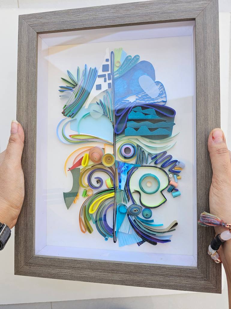 Original Abstract Expressionism Abstract Mixed Media by Priyanka Sagar