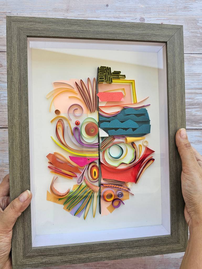 Original Abstract Expressionism Abstract Mixed Media by Priyanka Sagar