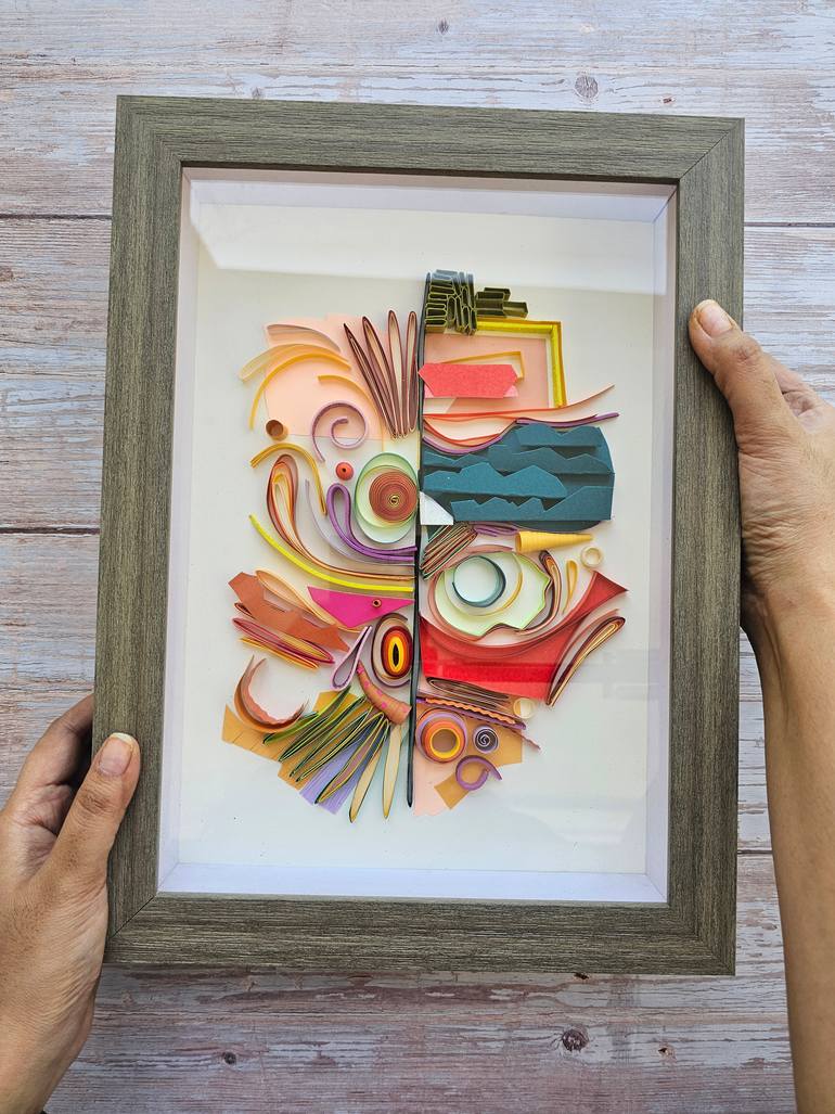 Original Abstract Expressionism Abstract Mixed Media by Priyanka Sagar