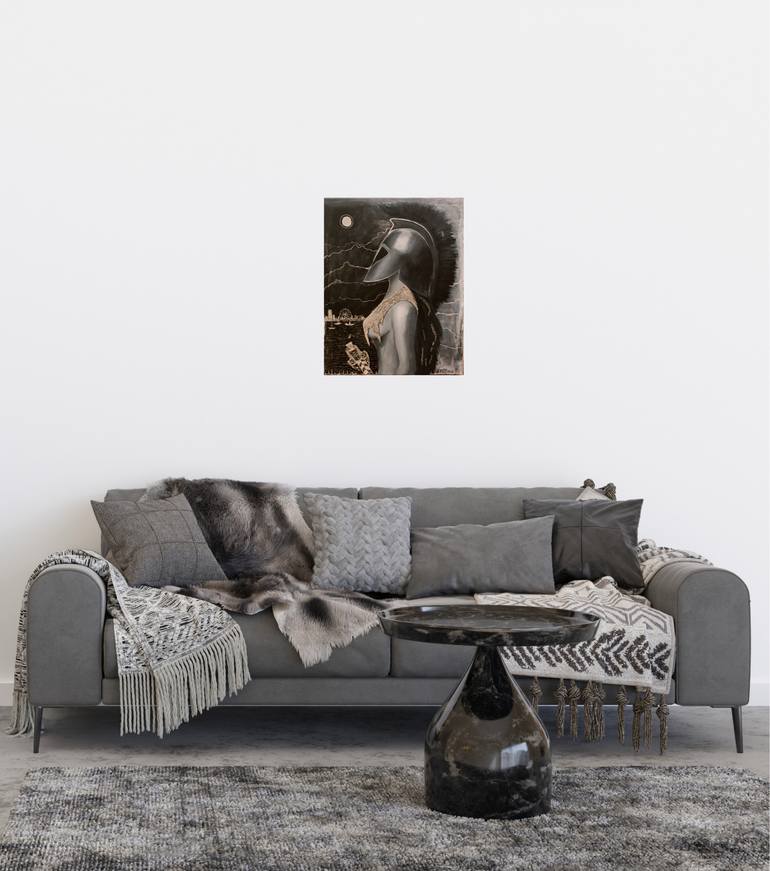 Original Black & White Women Painting by Nadiia Boichenko