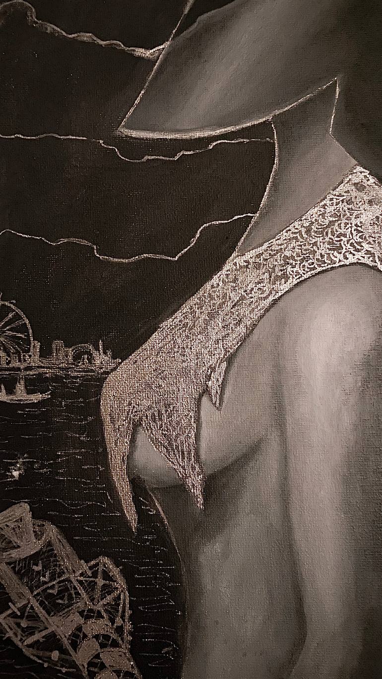 Original Black & White Women Painting by Nadiia Boichenko