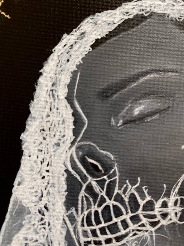 Original Black & White Classical Mythology Painting by Nadiia Boichenko