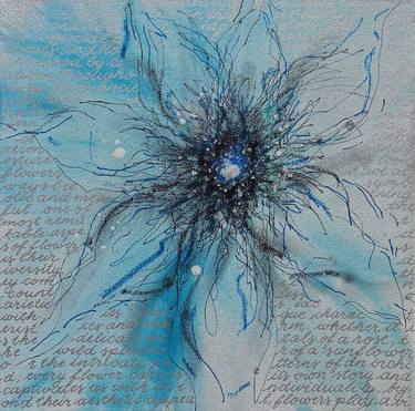 Print of Abstract Expressionism Floral Mixed Media by Anette Duensing