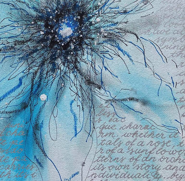 Original Abstract Expressionism Floral Mixed Media by Anette Duensing