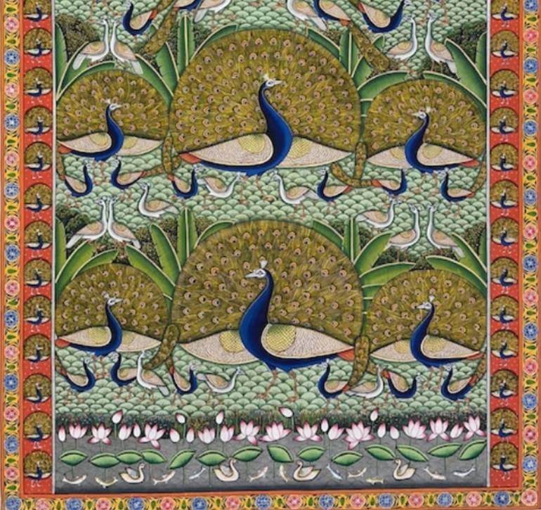 Original Art Deco Religion Painting by Manish Vaishnav